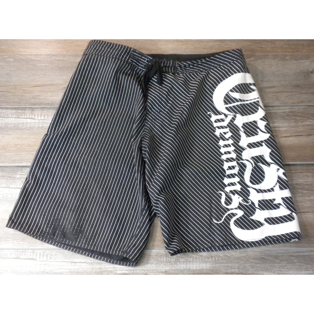 Crusty Demons Board Shorts 38 Black 90s Freestyle MotoX Metal Mulisha Streetwear
